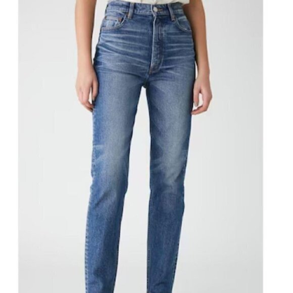 Moussy Plain Blue Jeans Straigth Slim - Picture 3 of 10